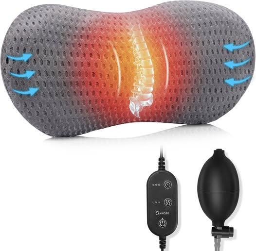 This Heated Lumbar Support Pillow is 50% off