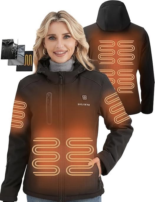 This heated jacket for women includes a battery pack too