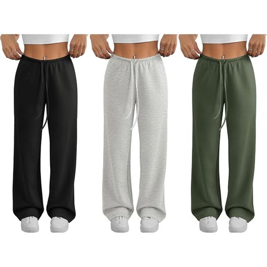 These wide leg sweatpants comfy for lounging or errands.