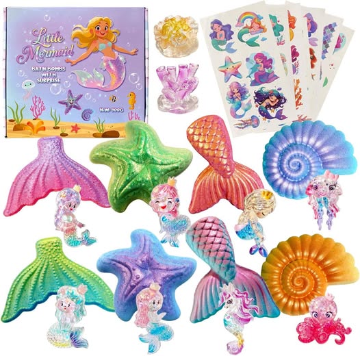 These Mermaid Bath Bombs drop 40%off