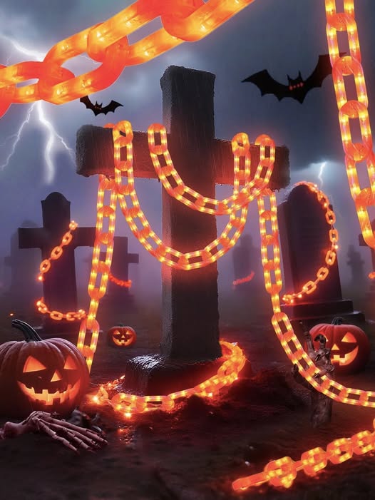 These Halloween chain lights perfect for spooky decor