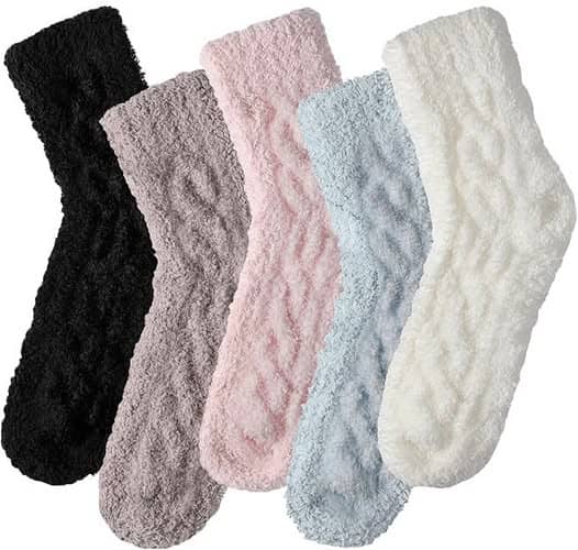 3–5 pairs of fuzzy socks perfect for fall.