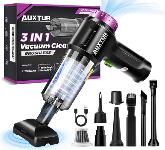 This 3-in-1 Handheld Cordless Car Vacuum Cleaner is 50% off