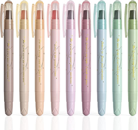 These Bible highlighters no bleed and easy to use