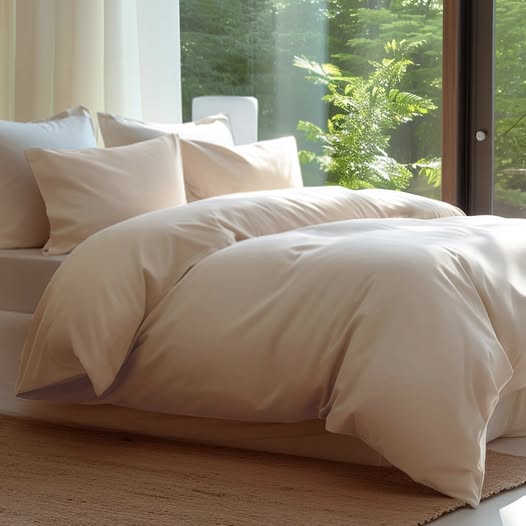 This Double Stitch Cotton Tencel Queen Duvet Cover Set is 50% off