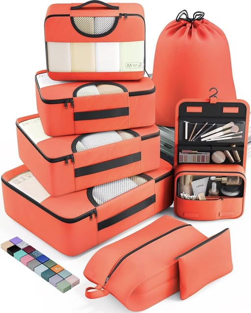 This 8-Piece Packing Cube Set is 50% off