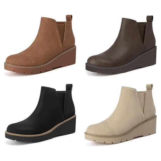 These wedge Chelsea boots chunky and stylish