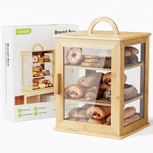This 3-tier bread box keeps your counter organized and fresh.