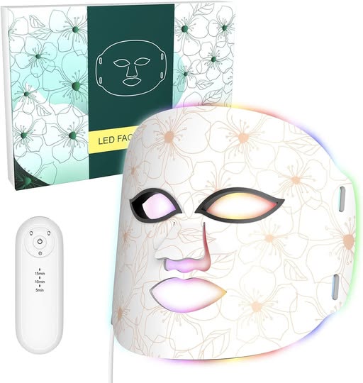 This 7-Color LED Face Mask for Light Therapy is 50% off