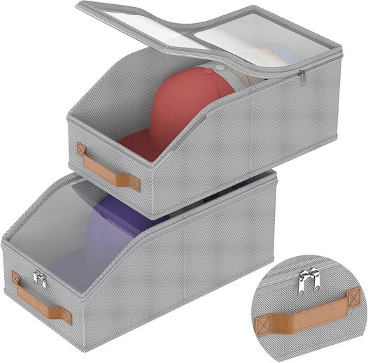 This Hat Organizer Set (2 pack, holds 16–24 hats) is 50% off
