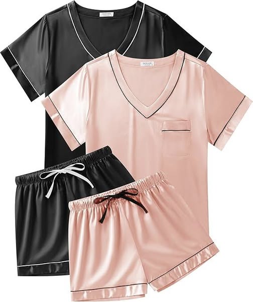 This 2 pack of satin pajamas is so cute!