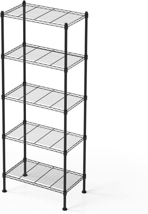 This 5-Tier Shelving Unit is 50% off — clip the coupon