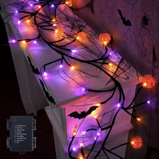 This 6FT 54LED Halloween Garland with Lights is 50% off