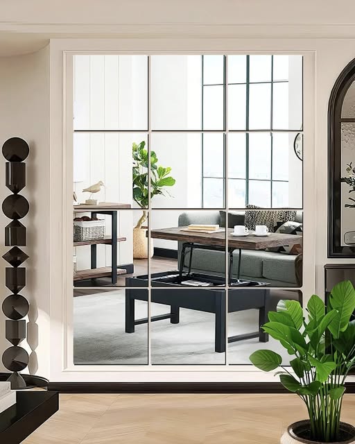 These 12″ x 12″ Glass Wall Mirror Tiles (12PCS) are 50% off