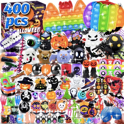 TEACHERS!!! These Halloween party favors come with 400 pcs for the kids.