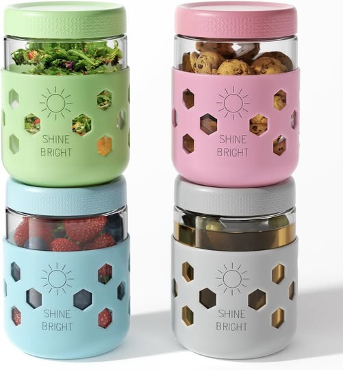 Set of 16oz mason jars with lids 4 pack, great for drinks or storage