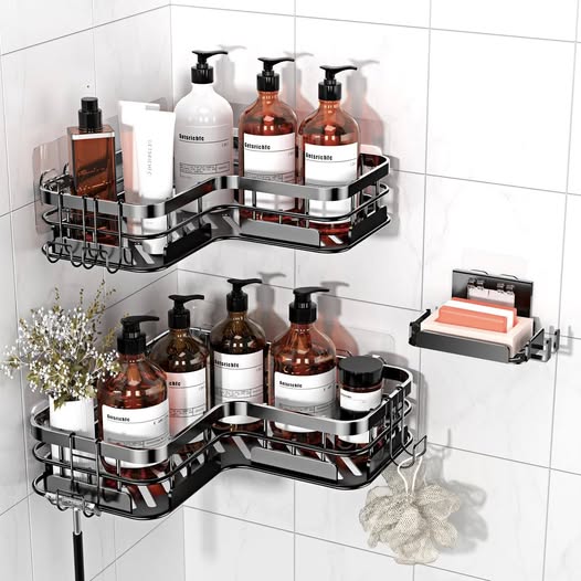 This 3-Pack Large Capacity Shower Caddy Set is 50% off