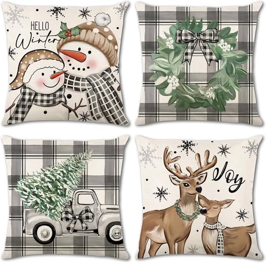 These Christmas Pillow Covers drop 40%off