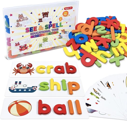 This learning toy see & spell letter game is perfect for toddlers.