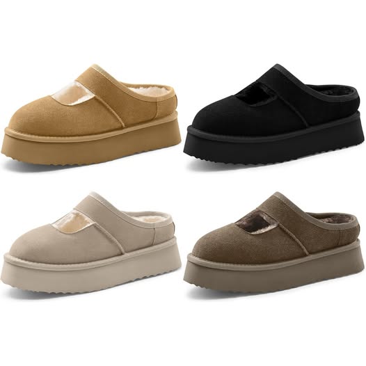 These platform slippers look so cozy