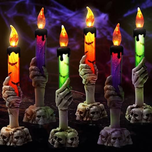 These Lighted Skeleton Hand Stakes drop 40%off
