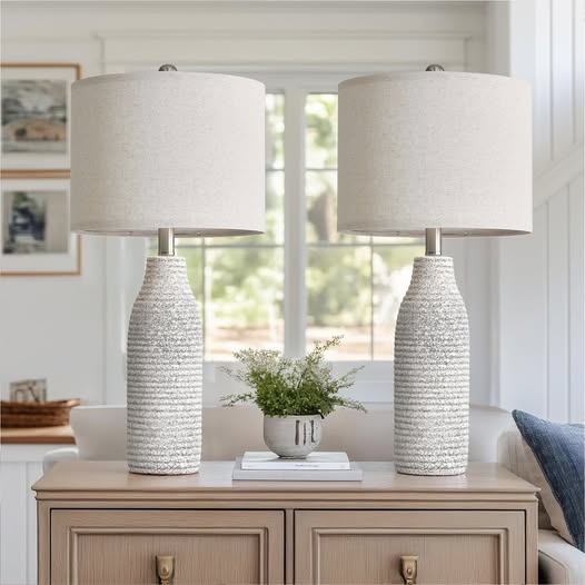 These 25″ Ceramic Table Lamps (Set of 2) are 50% off