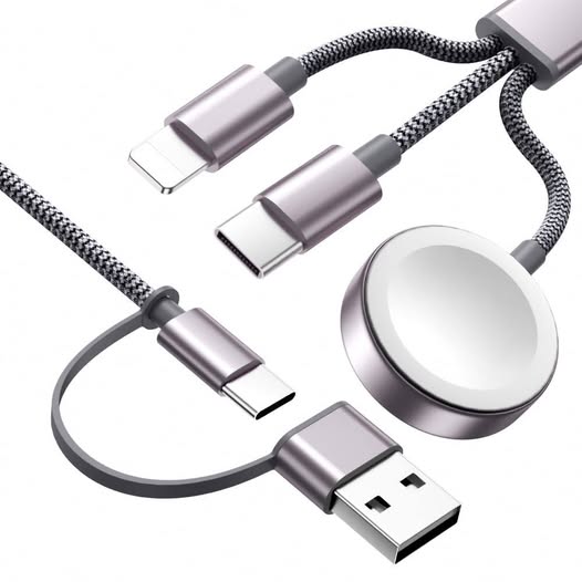 This 3-in-1 fast charging cable works for iPhone