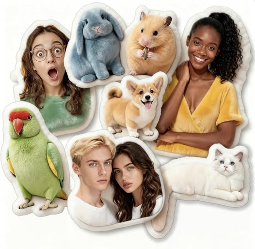 Custom photo memory pillow