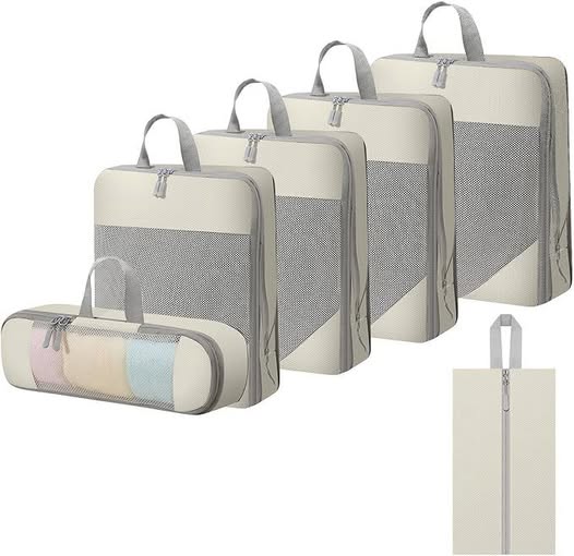 This compression travel kit saves space in your suitcase