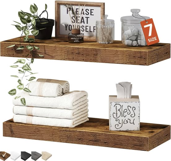 These Bathroom Floating Shelves are 50% off