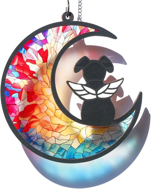 This Pet Memorial Suncatcher drops 50%off