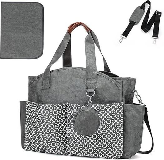 This diaper bag tote has tons of storage