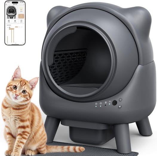 Self-cleaning cat litter box