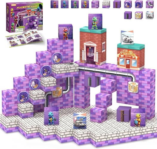 These magnetic building blocks are such a fun, screen-free activity for kids!