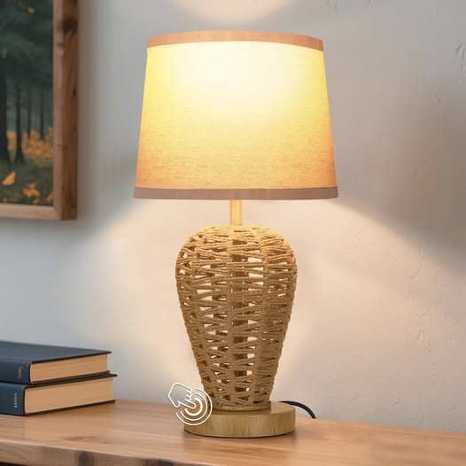 This boho table lamp is so pretty 50% off