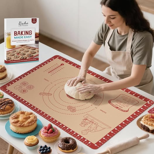 These silicone baking mats come with 10 recipes and are 50% off