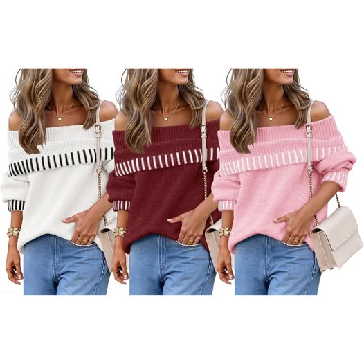 Ahhhhh CUTE!!!! This off-the-shoulder sweater is 30% off