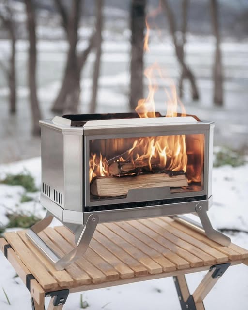 This Portable Smokeless Fire Pit with Grill is 50% off