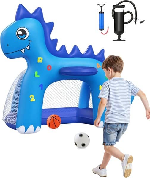 Oh this is cute!! This Basketball Hoop/Soccer net has a 40% off coupon!
