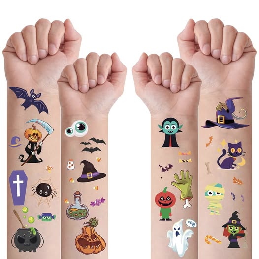 This 298PCS Halloween Tattoo Sticker Set is 50% off