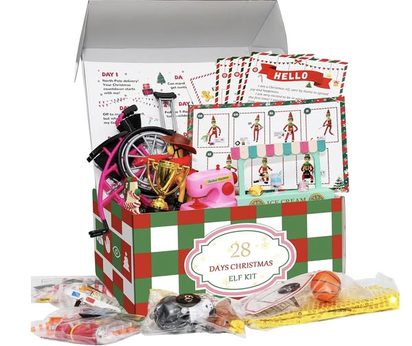 This 28-day Christmas Elf kit makes holiday prep so easy