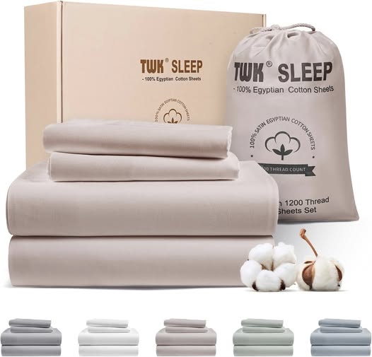 This 1200TC Egyptian Cotton Sheet Set (Queen) is 50% off