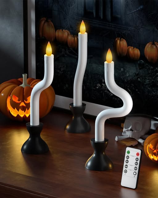 These Halloween Flameless Candles have a 50% off