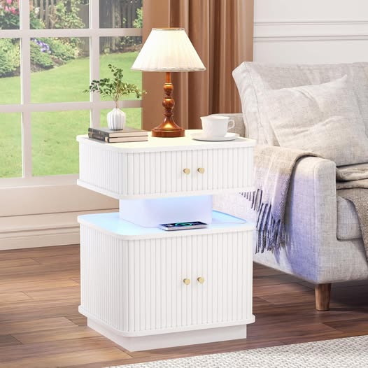 This LED End Table drops 50%off