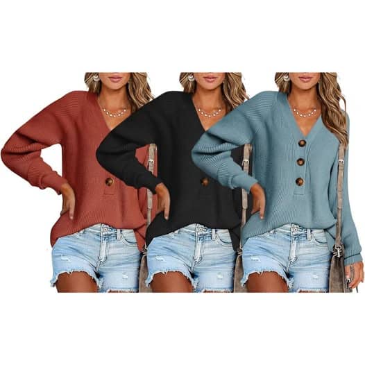 This long sleeve button down sweater is 50% off