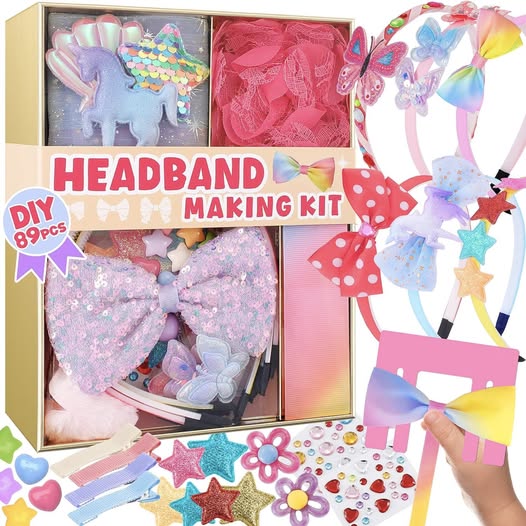 Christmas Gift Idea DIY headband making kit fun for kids’ crafts.