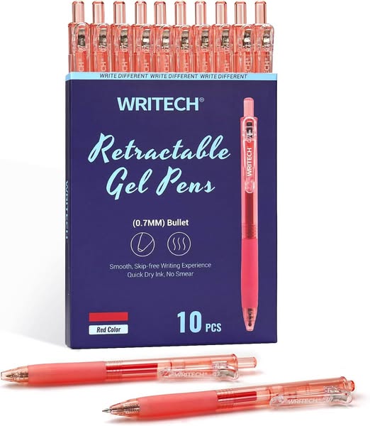 This Red Gel Ink Writing Pens drop 50%off