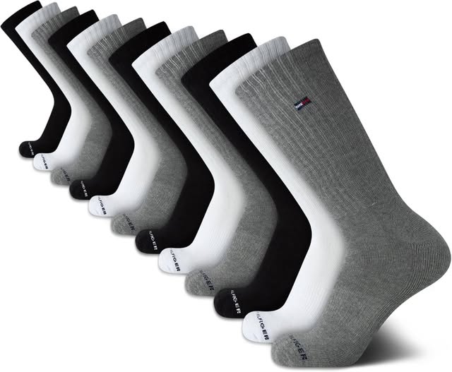 These HUGE Tommy Hilfiger Crew Socks have a 40% off coupon!!!!!!