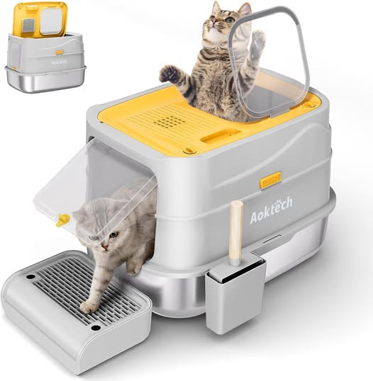 This Large Stainless Steel Litter Box drops 50%off