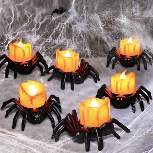 This Halloween spider tea light are soooooo cute!!!!